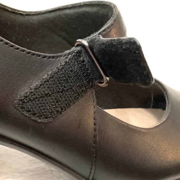 Black Clarks Collection Maryjane Leather Minimalist Flat Comfort Loafer Sz 6.5 - Picture 12 of 13